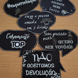 06 Plaquinhas Divertidas - Casamento