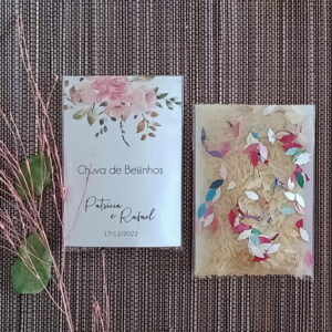 Chuva de Arroz Personalizada | Chuva de Beijinhos
