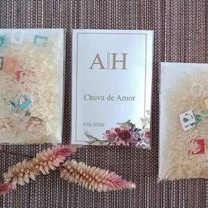 Chuva de Arroz Personalizada | Chuva de Coração
