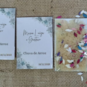 Chuva de Arroz Personalizada | Chuva de Beijinhos
