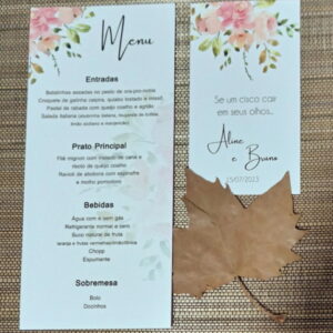 Menu + Lágrimas de Alegria | Kit Casamento
