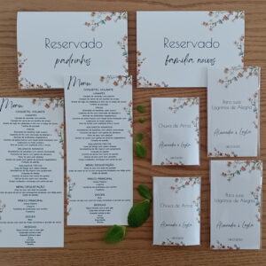 Menu+reservado +lágrimas Alegria +chuva Arroz |kit Casamento
