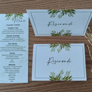 Menu + Reservado Mesa | Kit Casamento