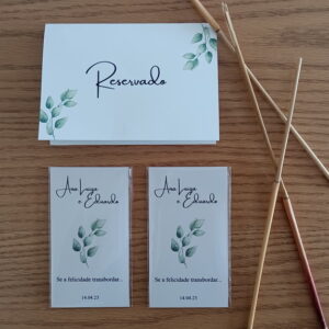 Lágrimas de Alegria + Reservado de Mesa | Kit Casamento