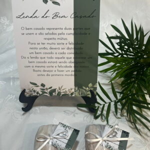 Kit Casamento | Tag Bem-casado + Plaquinha com a Lenda