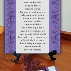 Kit Casamento | Tag Bem-casado + Plaquinha com a Lenda