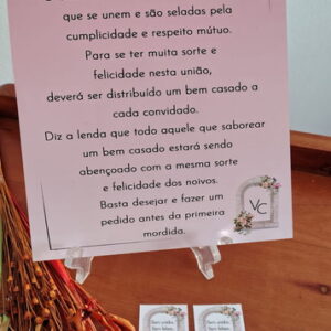 Kit Casamento | Tag Bem-casado + Plaquinha com a Lenda