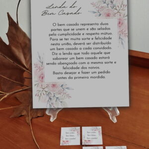 Kit Casamento | Tag Bem-casado + Plaquinha com a Lenda