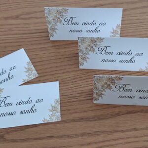Kit com 8 Plaquinhas Bem Vindo Casamento | Pronta Entrega