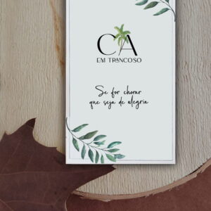 Lágrimas de Alegria Personalizada | Flores Verdes | Praia