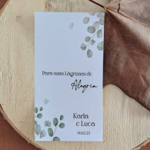 Lágrimas de Alegria Personalizada | Folhas Verde