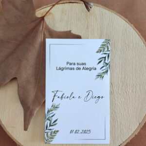 Lágrimas de Alegria Personalizada | Folhas Verde