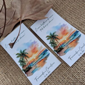 Lágrimas de Alegria Personalizada | Tema Praia