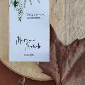 Lágrimas de Alegria Personalizada | Flores Verdes e Brancas