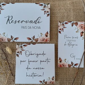 Lágrimas de Alegria + Reservado Mesa + Agradecimento | Kit
