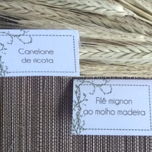 Legenda de Buffet | Mini Plaquinha Identificação de Buffet