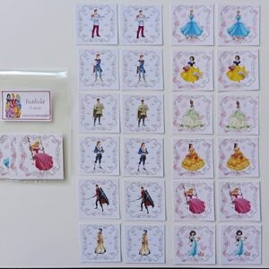 Lembrancinha Princesas e Príncipes Disney Jogo da Memória