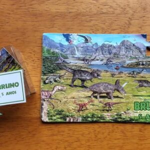 Lembrancinha Quebra Cabeça Dinossauros