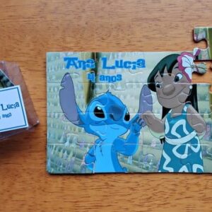 Lembrancinha Quebra Cabeça Lilo e Stitch