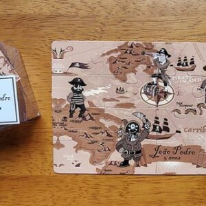 Lembrancinha Quebra Cabeça Mapa do Tesouro Piratas