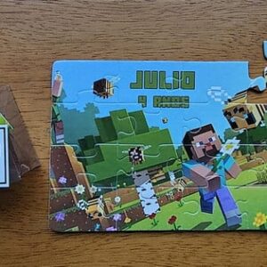Lembrancinha Quebra Cabeça Minecraft
