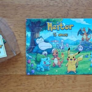 Lembrancinha Quebra Cabeça Pokemon