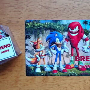 Lembrancinha Quebra Cabeça Sonic