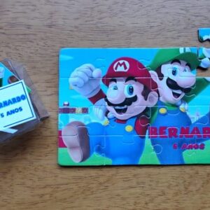 Lembrancinha Quebra Cabeça Super Mario.