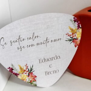 Leque Ventarola Personalizado | Flores Tropicais