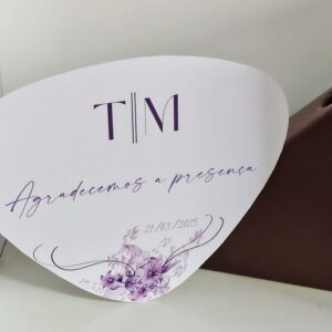 Leque Ventarola Personalizado | Lavanda