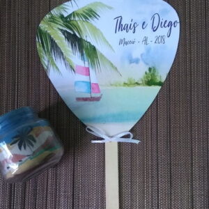Leque Personalizado | Tema Praia