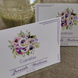 Marcador de Mesa | Numeração de Mesa | Nomes de Flores