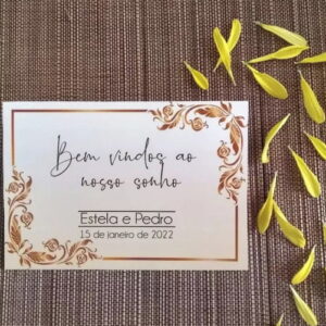 Plaquinha de Mesa Bem Vindo