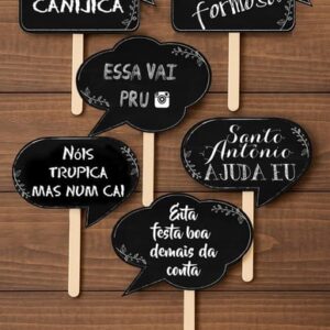 Plaquinhas Divertidas Festa Junina