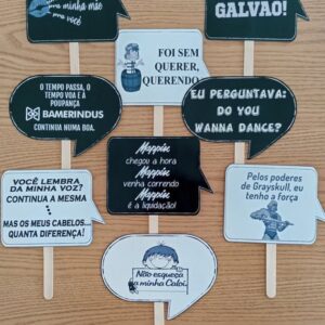Plaquinhas Divertidas Tema Anos 80