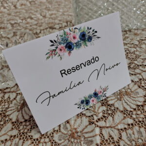 Reservado Casamento | Flores Azul e Rosa