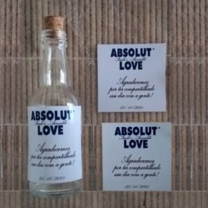 Rótulos Adesivos | Garrafinha Vodka Absolut