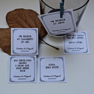 Tags Divertidas para Drinks | Personalizadas | com Pregador