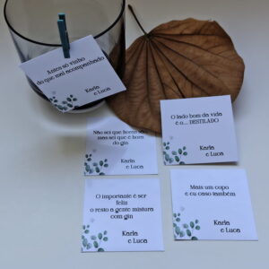 Tags Divertidas para Drinks | Personalizadas | com Pregador